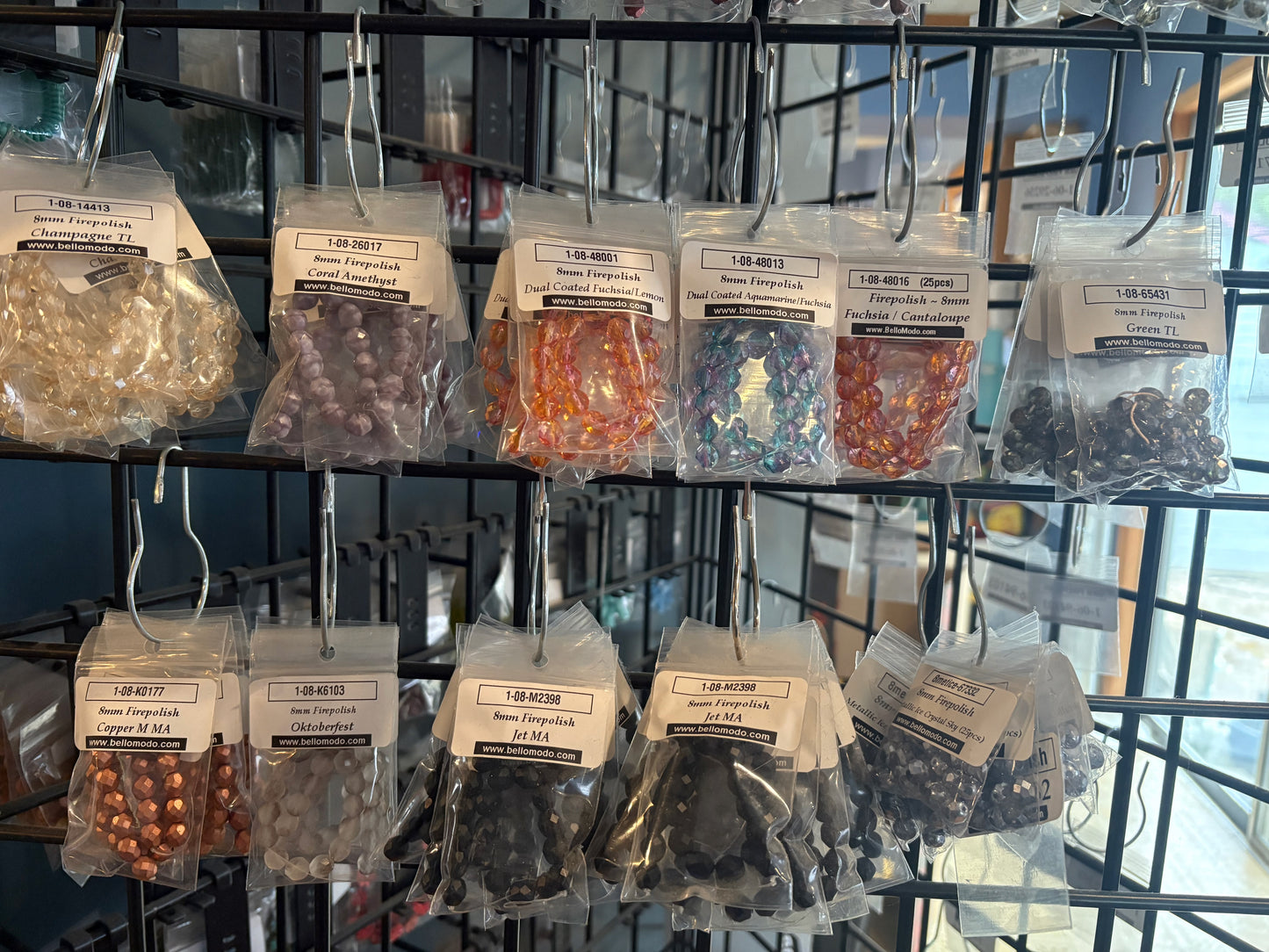 8mm Firepolish Beads (bulk lot)