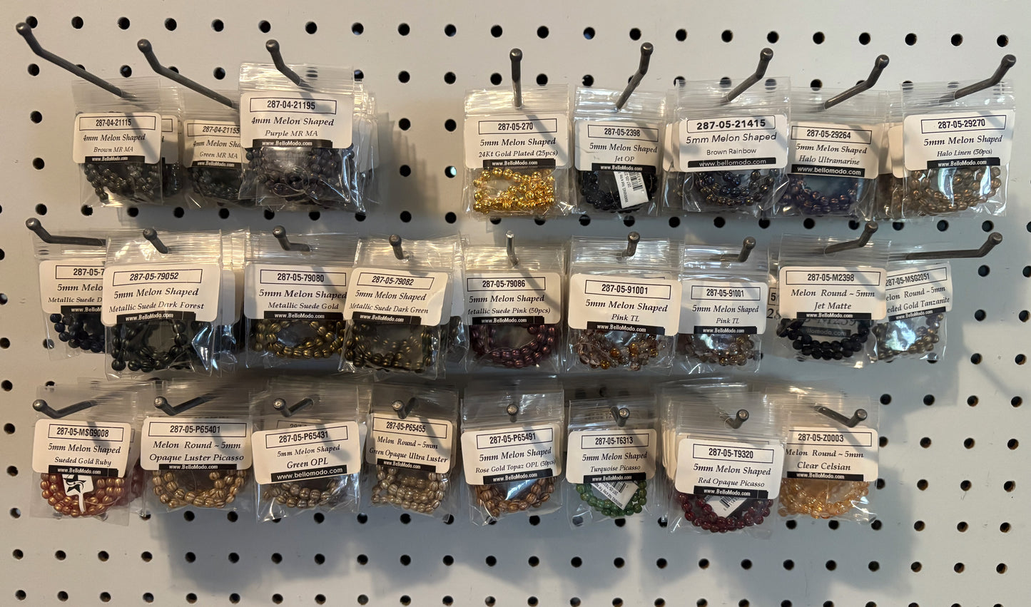 4mm & 5mm Melon Rounds (bulk lot)