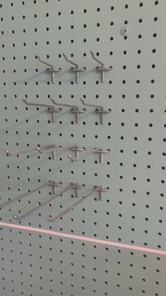 Commercial-grade pegboard hooks